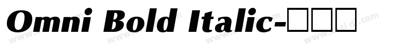 Omni Bold Italic字体转换